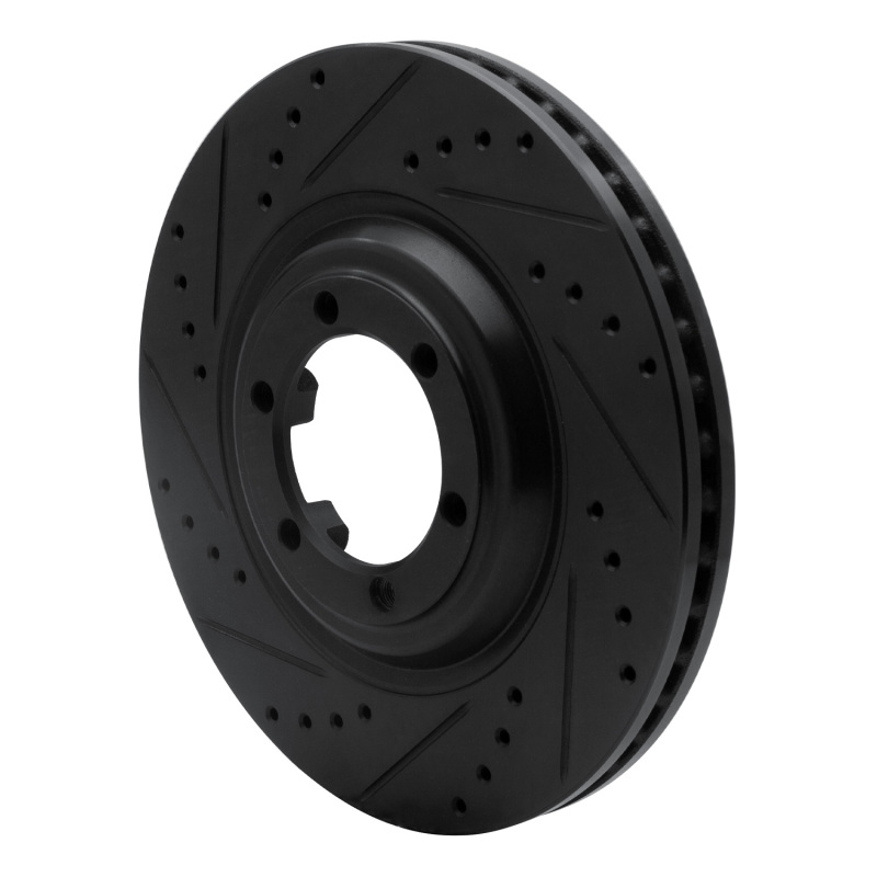 Chevrolet Colorado Brake Rotor (1) - Front Left - R1 Concepts - Drilled & Slotted - Black - `12-`18